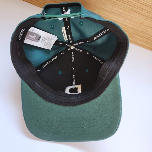 Puma P Snapback Hat Cap Green White Logo Adjustable Nova Scotia Spirit Co - Picture 10 of 10